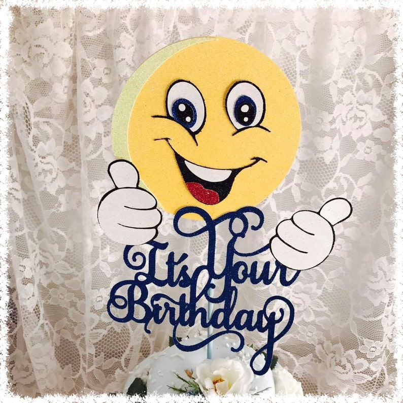 Birthday Party Decor Birthday Party Centerpiece Birthday Cake Topper Emoji Cake Topper Birthday Party Decorations Birthday Party