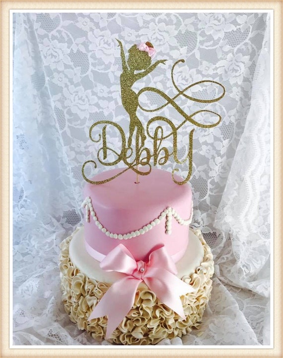 Gymnastics Cake Topper Gymnastics Party Decorations Etsy