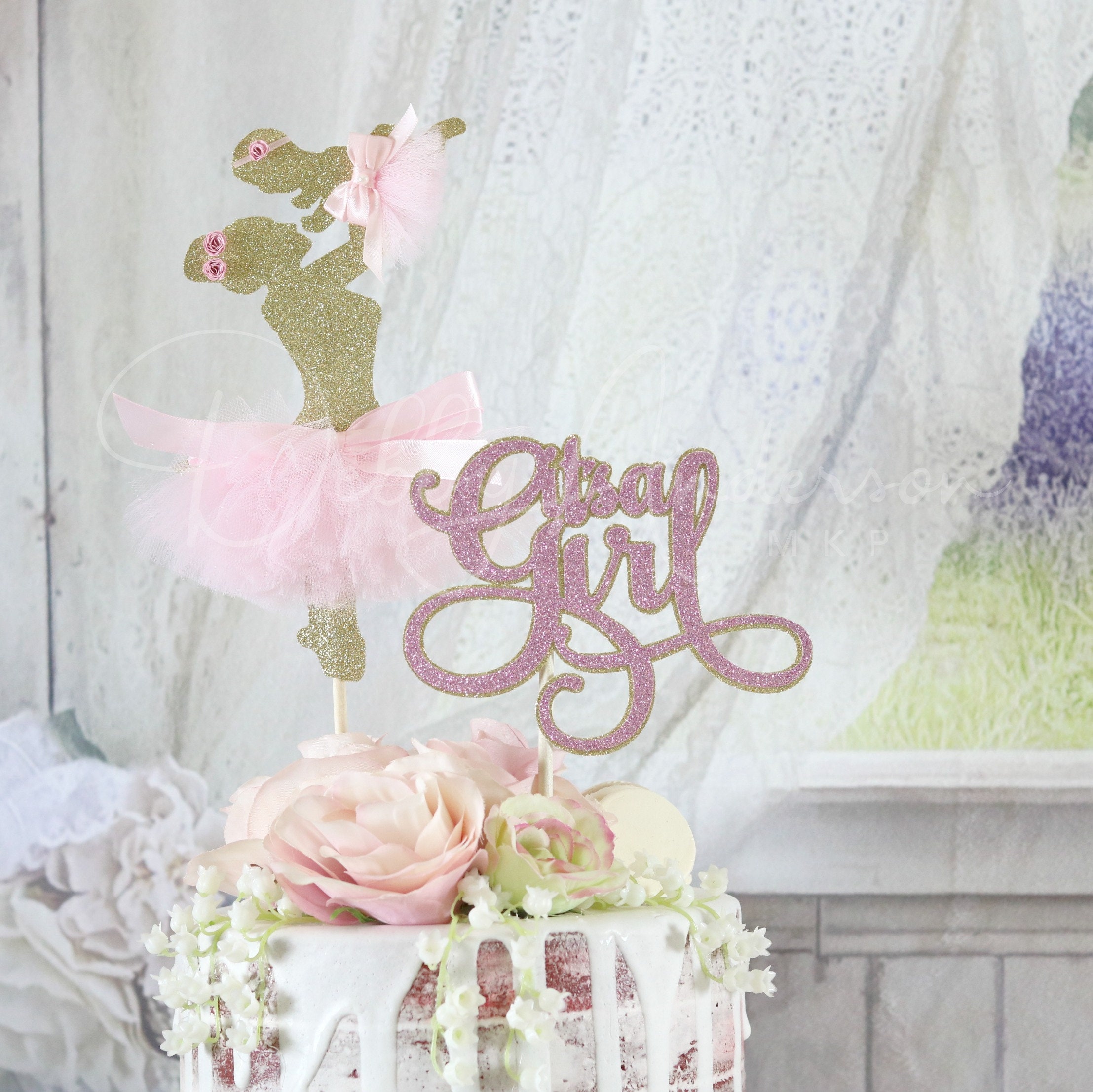 It's A Girl Cake Topper Baby Shower Cake Topper Its A Etsy