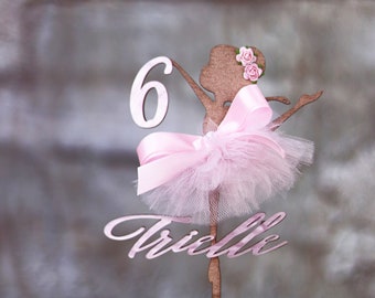 Ballerina Cake Topper For First Birthday Party Personalized And Custom