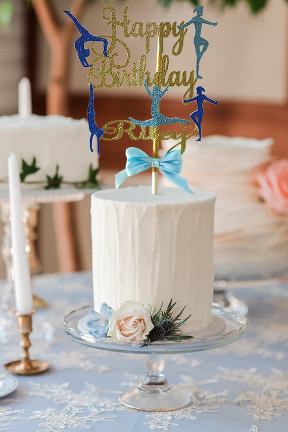 Gymnastics Cake Topper Gymnastics Party Decorations Etsy