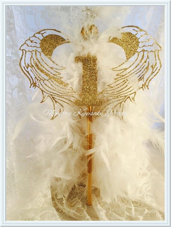 Angel Wings Cake Topper Angel Party Decorations Angel - Etsy