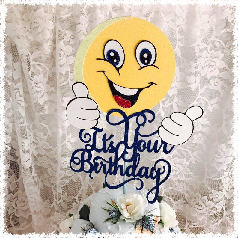 Birthday Party Decor Birthday Party Centerpiece Birthday Cake Topper Emoji Cake Topper Birthday Party Decorations Birthday Party
