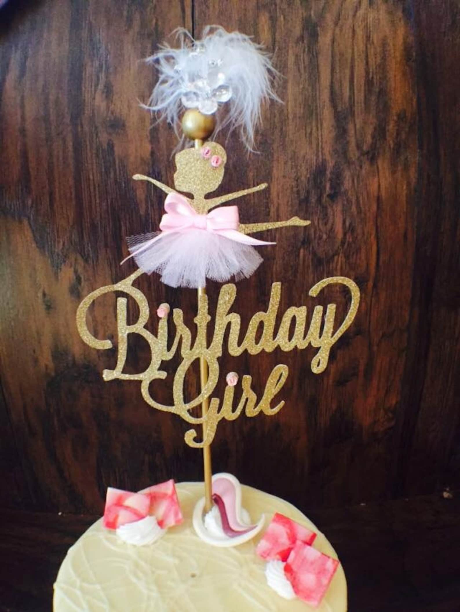 ballerina cake topper - ballet cake topper - ballerina party decorations - ballet party decorations - slippers - little ballerin