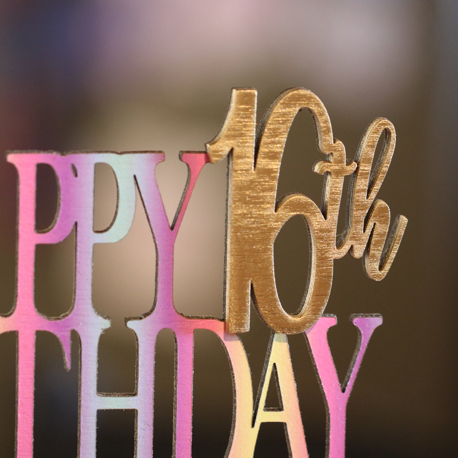 Happy 16Th Birthday Cake Topper Printable