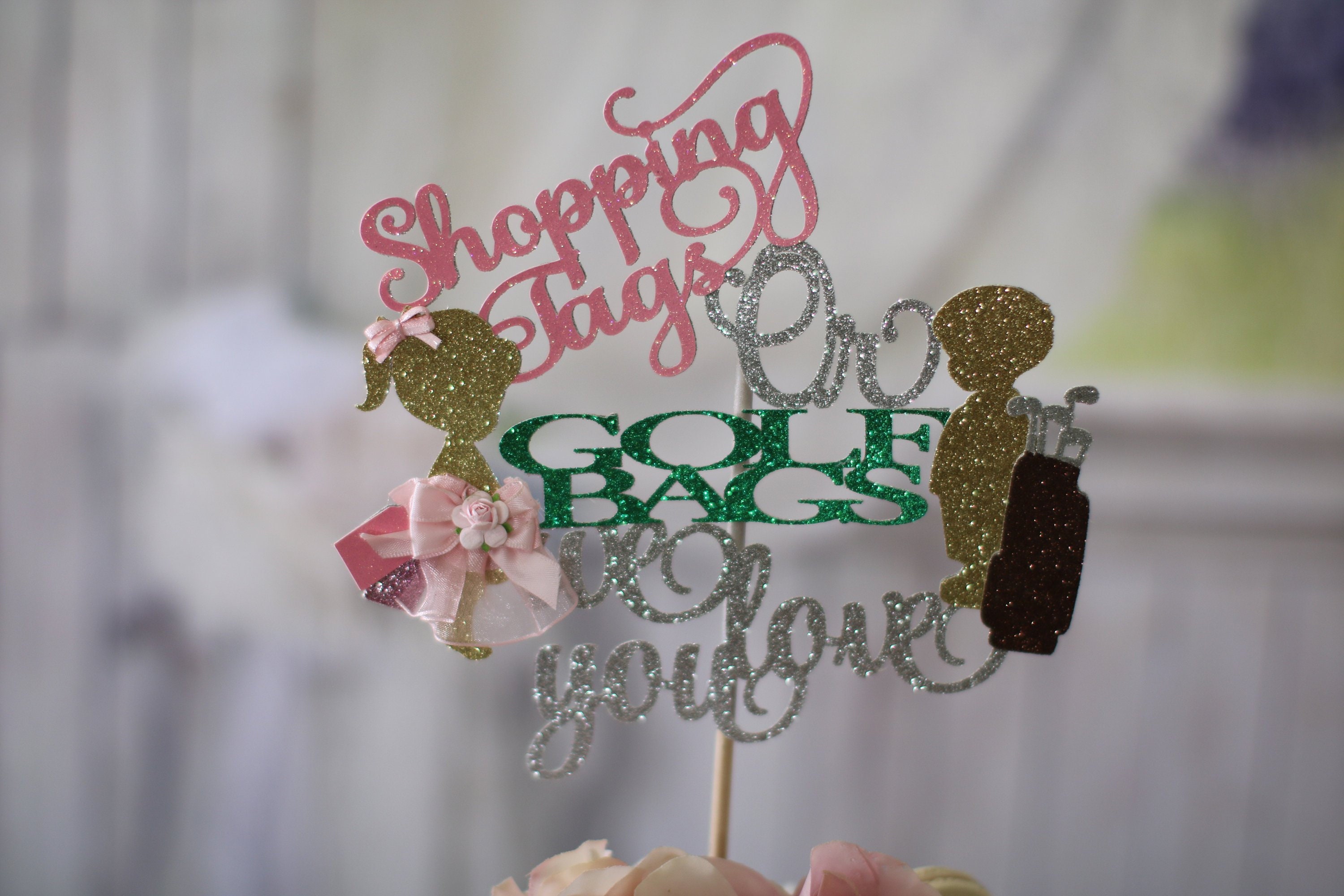 Baby Reveal Cake Topper Shopping s Or Golf Bags We Love Etsy Baby Reveal Cake Topper Shopping s Or Golf Bags We Love Etsy
