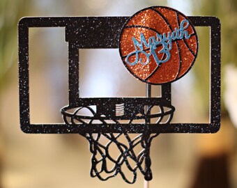 Basketball Cake Topper - Basketball Party Decorations - Basketball Party Decor - Basketball Centerpiece - Basketball Birthday Party Cake Top