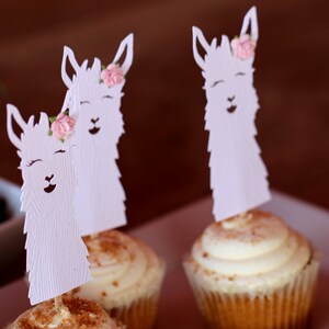 Llama Cupcake Toppers, Llama Birthday, Llama Baby Shower, 1st Birthday ...