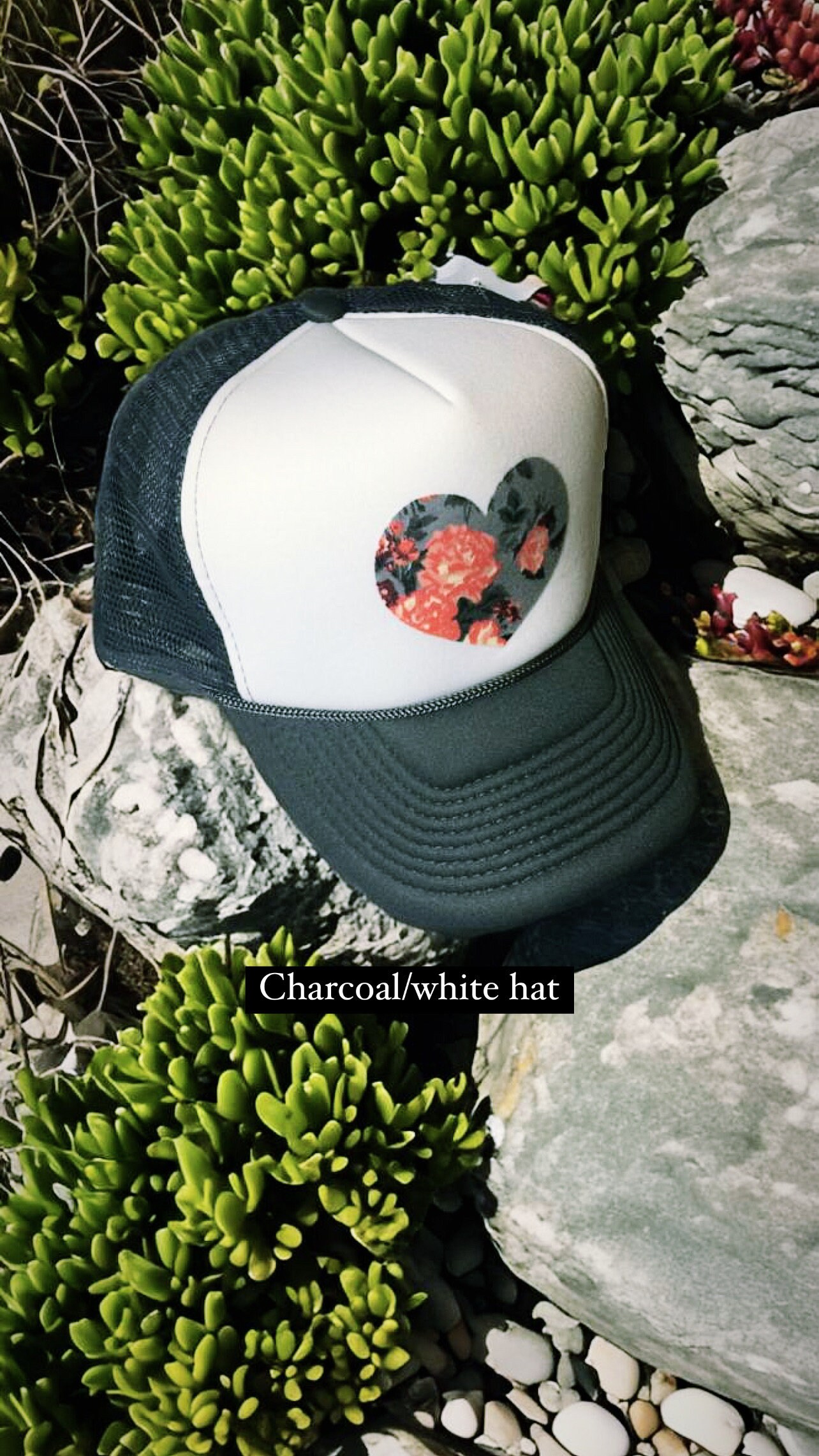 Floral Heart Trucker Hat: Custom Snapback Gift - Etsy Canada