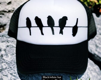 Etsy pick, gift for her, gift idea, bird lover gift, custom trucker hat, unique gift for her, gift for kids, gift idea for mom, trucker hats