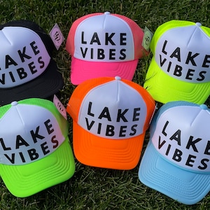 Lake vibes, lake life hat, lake life trucker hat, lake life fashion, lake hat, lake hair dont care, lake vibes, lake vibes fashion,gift IDea