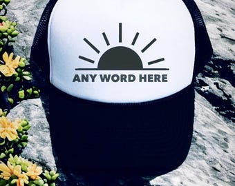 Gorra de camionero personalizada: Diseño Sunshine personalizado