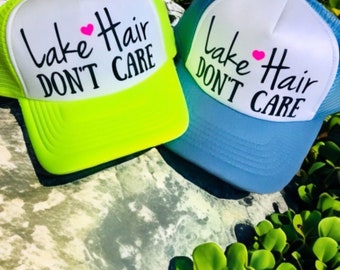 Gorra "Lake Hair Don't Care": Regalo personalizado para amantes de la navegación.