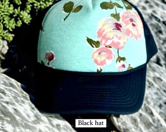 Floral Snapback Trucker Hat: Custom Bachelorette Gift