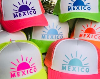 Custom, ariebdesigns, custom hat, custom hats, custom trucker hat, custom fashion, Mexico, Mexico hat, Mexico trucker hat, sunshine hat