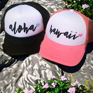 Custom, ariebdesigns, custom hat, custom hats, custom trucker hat, custom fashion, Hawaii, Hawaii hat, state hat, aloha