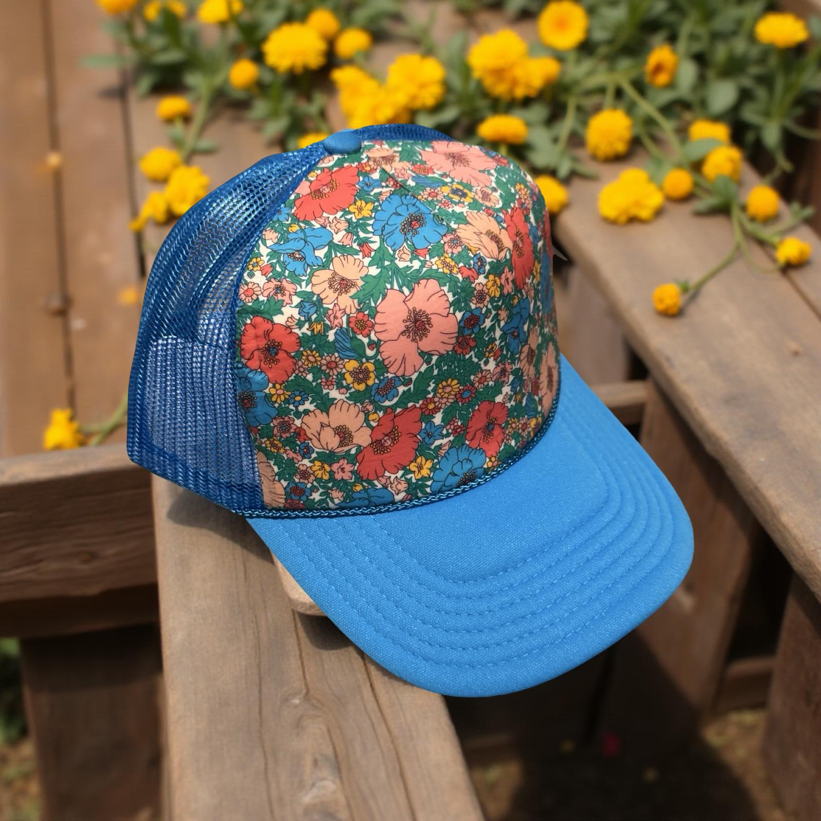 Vintage Floral Trucker Hat: Custom Made-to-order Design - Etsy display picture 2