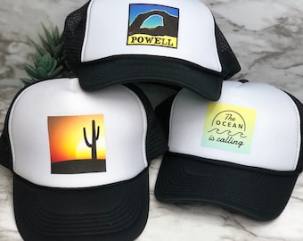 Powell hat, lake Powell, lake Powell fashion, Utah, cactus fashion, cactus hat, ocean hat, ocean is calling, gift idea, outdoors gift