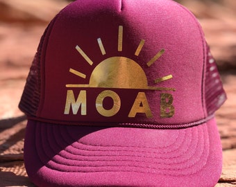 Moab Utah, Moab utah hat, utah fashion, Moab hat, Moab fashion, ArieBdesigns, Moab Utah trucker hat, Utah trucker hats, beautahful