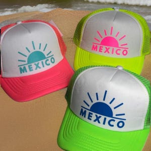Custom, ariebdesigns, custom hat, custom hats, custom trucker hat, custom fashion, Mexico, Mexico hat, Mexico trucker hat, sunshine hat