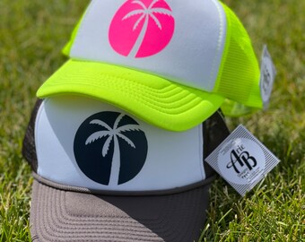 Palm tree hat, palm tree fashion, vacay mode, vacay hat, beach hat, beach vibes, vacay vibes, vacation hat, custom hat