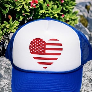 USA hat, USA trucker hat, summer trucker hats, gift for her, summer gift, summer gift ideas, vacation accessories, gift under 20, custom hat