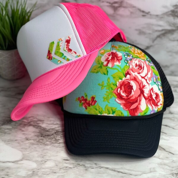 Floral Mixed Trucker Cap main image 1