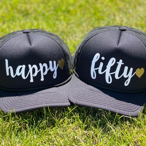 Customized trucker hats, free shipping group trucker hats, custom word trucker hat, happy trucker hat, cute group trucker hats