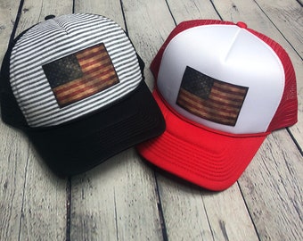 Usa hat, usa trucker hat, america hat, america trucker hat, merica, star hat, Fourth of July fashion, red white blue