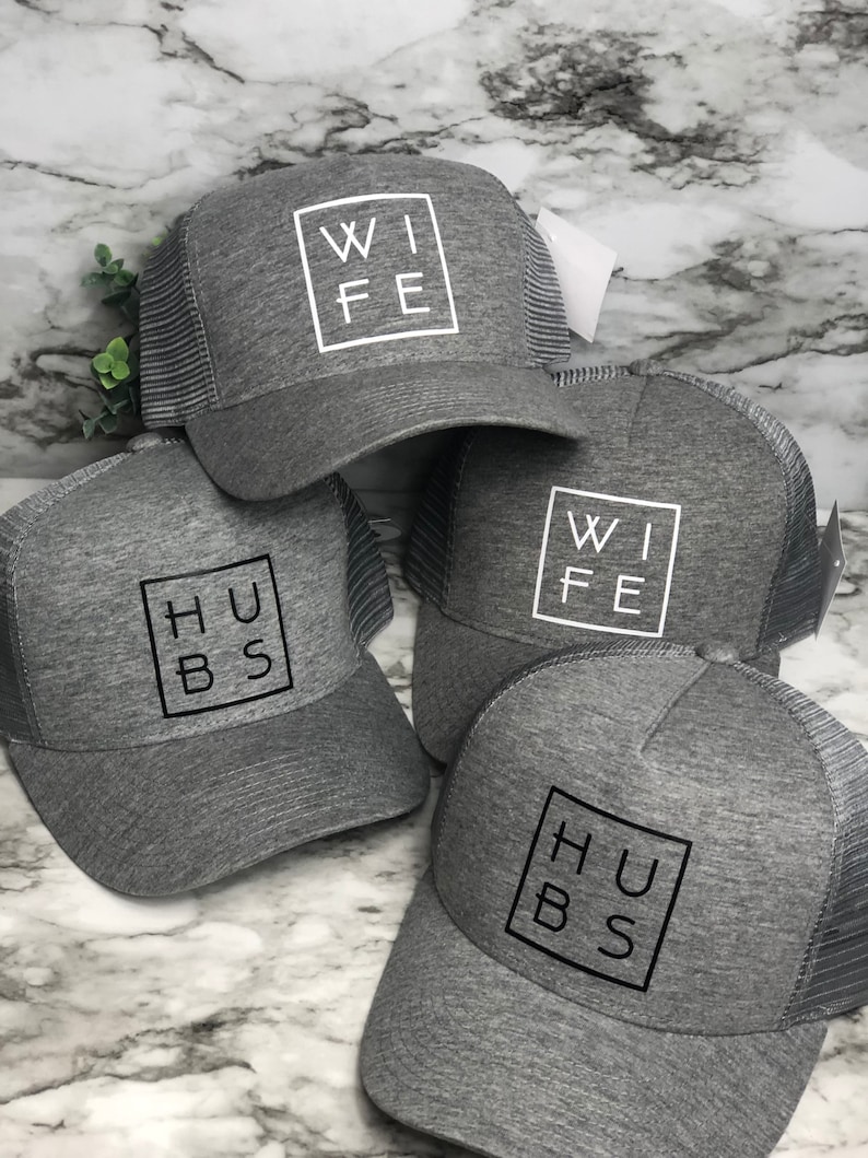 Heather gray hat, hubs, wife, hubs and wife, wifey, wifey fashion, wifey hat, wife hat, hubs gift, husband gift, wifey gift image 6