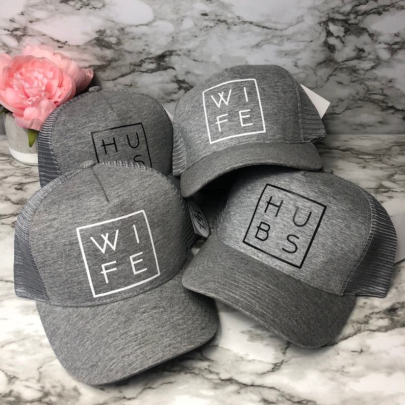 Heather gray hat, hubs, wife, hubs and wife, wifey, wifey fashion, wifey hat, wife hat, hubs gift, husband gift, wifey gift image 3