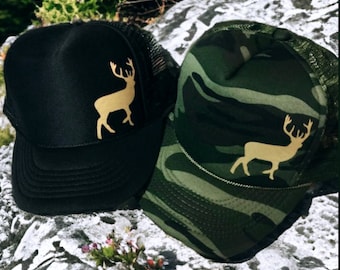 Buck, buck hat, buck trucker hat, hunting hat, hunting fashion, hunting gifts, trucker hat, womens trucker hat