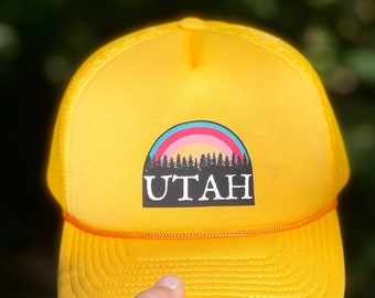 utah trucker hat, beautahful, utah is rad, utah, utah hat, custom hat, mens trucker hat, womens trucker hat, free shipping