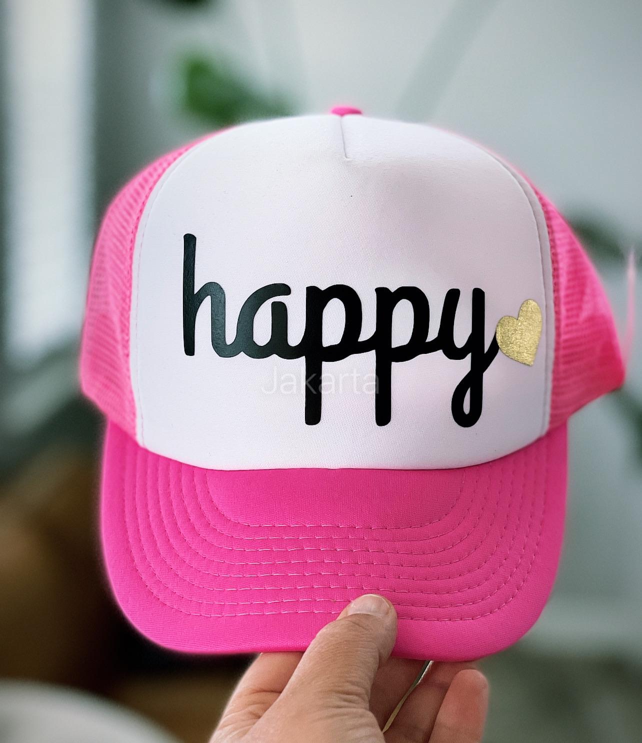 Custom Designed Happy Star Snapback/ New Custom Embroidered Flat Bill Snapback Hat: Personalized Logo  main image 3