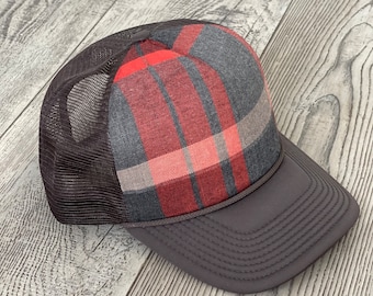 Custom Made-to-Order Plaid Trucker Hat