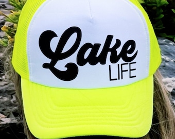 Lake Life Trucker Hat: Summer Beach Hat  vacation accessories for her