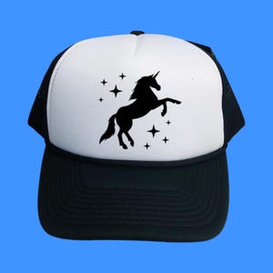 Unicorn party, unicorn gift, kids unicorn gift, girls gift under 20 unicorn, unicorn party hat, kids trucker hat, gift for her