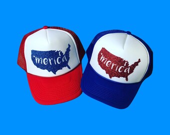 USA Trucker Cap: 'Merica Fourth of Jully Fashion