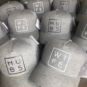 Heather gray hat, hubs, wife, hubs and wife, wifey, wifey fashion, wifey hat, wife hat, hubs gift, husband gift, wifey gift image 2