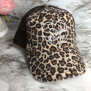 Wild hat, leopard print hat, Skull, skull trucker hat, skull fashion, skull floral, floral skull hat, floral skull trucker hat, pretty skull image 3