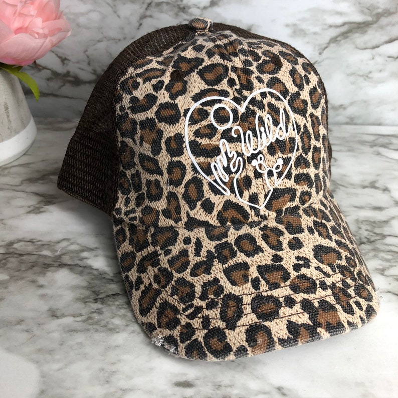 Wild hat, leopard print hat, Skull, skull trucker hat, skull fashion, skull floral, floral skull hat, floral skull trucker hat, pretty skull image 3