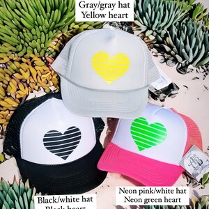 Custom Trucker Hat- kids and adult sizes: Personalized Heart Design, SnapBack
