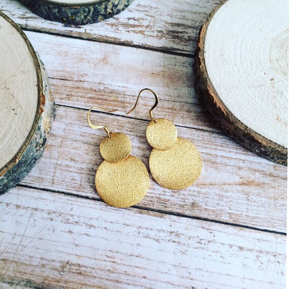 Gold coin drop earrings outlet