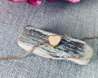 Gold Heart Necklace, Dainty Heart Necklace, Small Heart Necklace, Gold Pendant Necklace, Tiny Heart Necklace