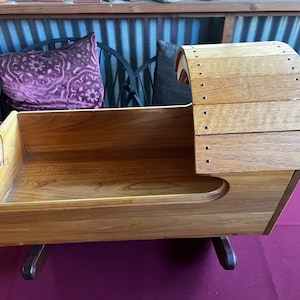 Doll Cradle, Wooden Doll Cradle, Handcrafted Cradle, Wood Doll Furniture, Doll Bed, Doll Furniture, Wood Doll Cradle, Wood Doll Bed, Cradle