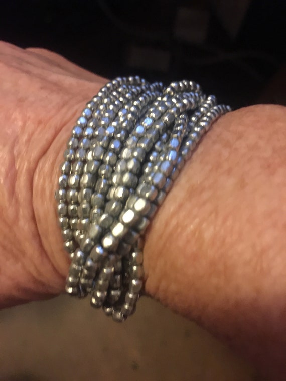 Silver Bracelet, Boho SIlver Bracelet, Accent Bead Bracelet, Silver Bracelet, Primitive Bracelet, SIlver Bead Bracelet, Boho Bead Bracelet