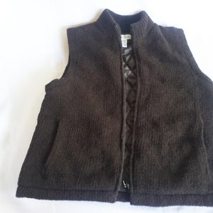 Brown Fleece Vest, Fleece Vest, Warm Vest, Ski Vest, Cozy Vest, Thick Vest, Fuzzy Vest, Winter Vest, Pile Vest, Brown Vest, Lined Brown Vest