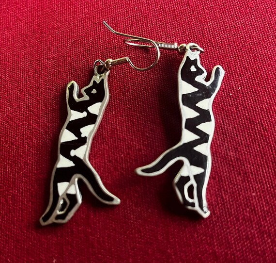 Kitty Earring, Kitty Dangle, Cat Earring, Cat Dan… - image 2