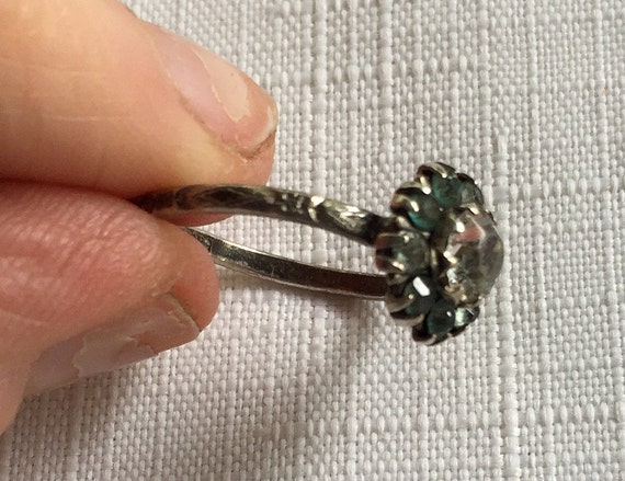 Uncas Silver Ring, Blue Stone Ring, Retro Blue Ri… - image 5