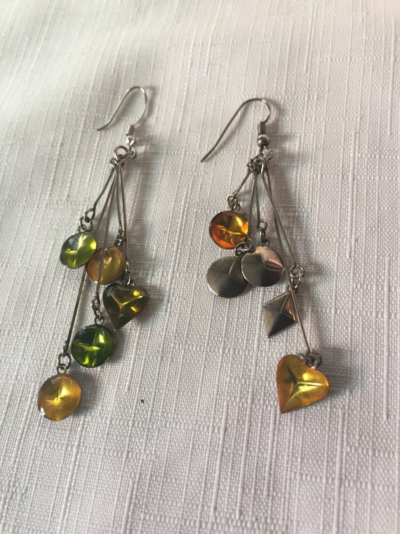 Dangle Earring, Drop Earring, 60s Dangle, Pastel … - image 5